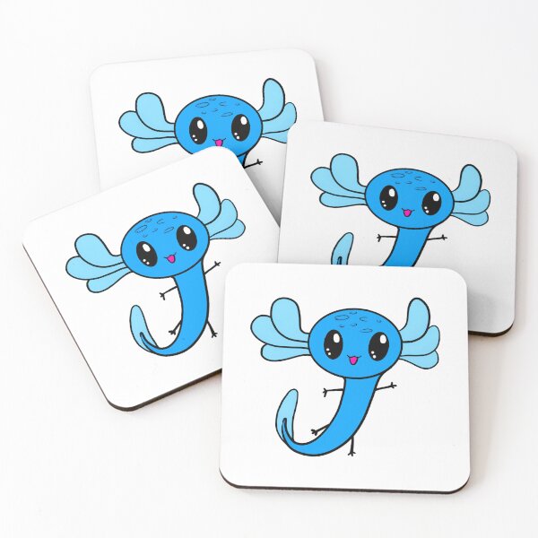 Item preview, Cute Blue Little Axolotl by Zeesdesign on Redbubble designed and sold by ZEESDESIGN.