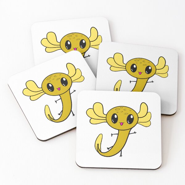 Item preview, Cute Yellow Little Axolotl by Zeesdesign on Redbubble designed and sold by ZEESDESIGN.