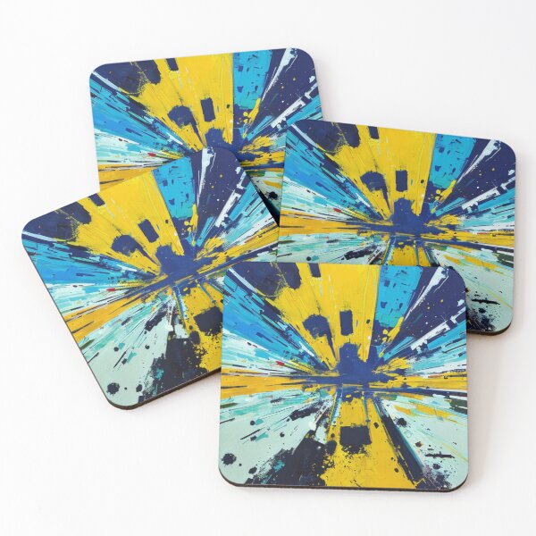 Item preview, Abstract , Painting , Poster , Yellow , Blue , anime posters , anime stickers designed and sold by fineartstyles4u.