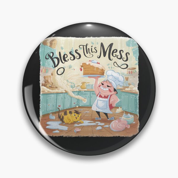 Item preview, Cheerful Kitchen Chaos, Bless This Mess designed and sold by TrendyGraphTees.