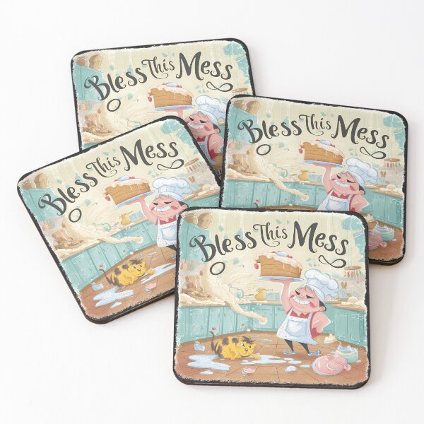 Item preview, Cheerful Kitchen Chaos, Bless This Mess designed and sold by TrendyGraphTees.