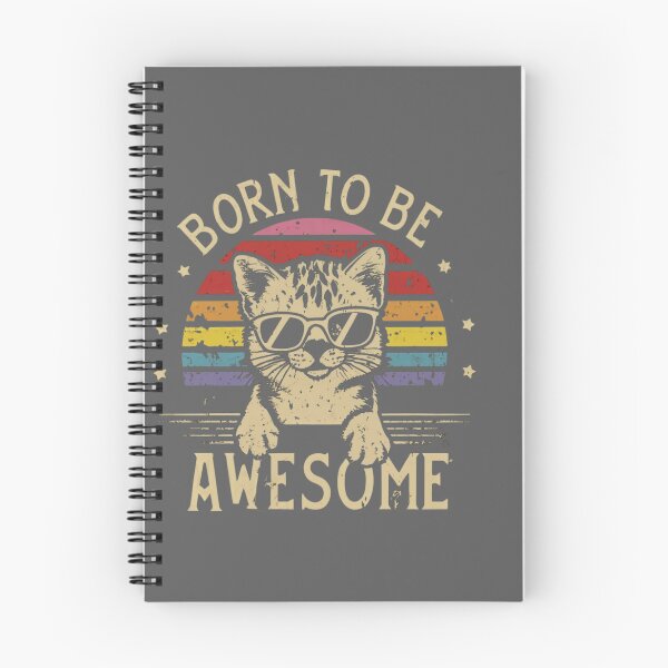 Item preview, Cute Kitten In Sunglasses With The Inscription Born To Be Awesome designed and sold by M R Design.