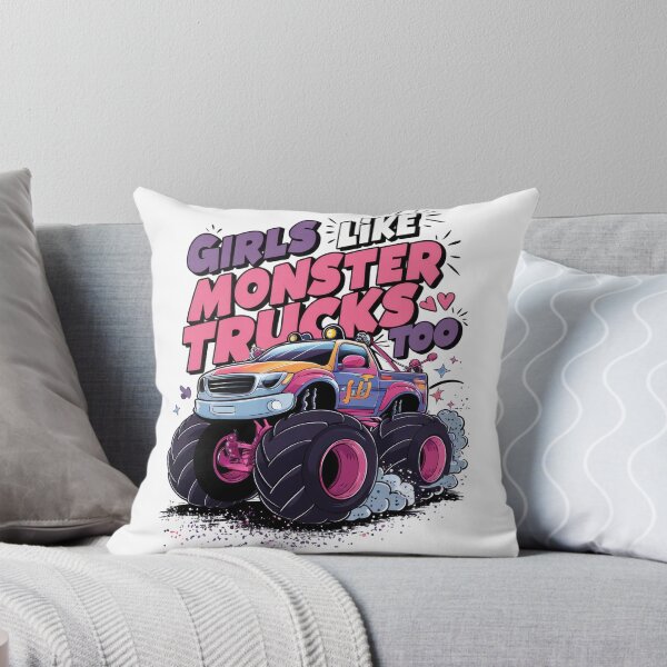 Item preview, Girls Like Monster Trucks Too! designed and sold by PING 999 STUDIO.