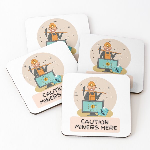 Item preview, Caution Bitcoin Miners and Mining Here designed and sold by Quirky Dez.