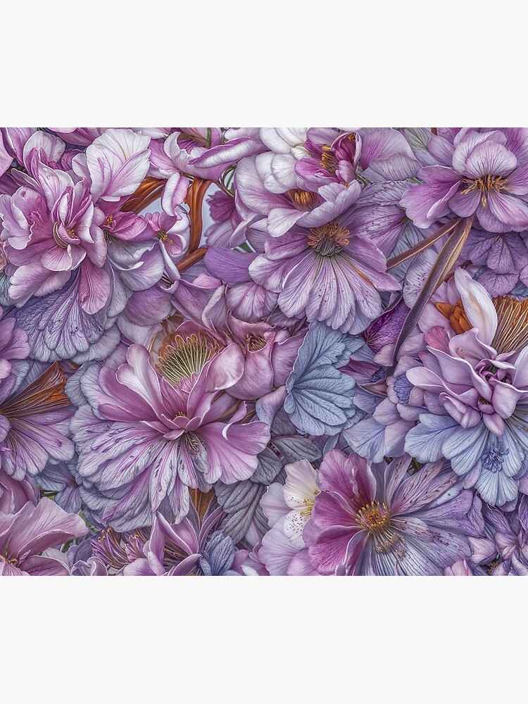 Aperçu 6 sur 6. Plaid avec l'œuvre Flowers field 38 créée et vendue par oduchossoir.