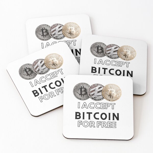 Item preview, I Accept Bitcoin For Free designed and sold by Quirky Dez.