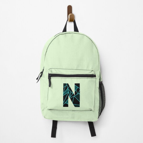 Item preview, Monogram N With Neon Blue Abstract Lines designed and sold by Coffee Lifestyle.