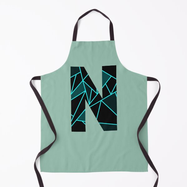 Item preview, Monogram N With Neon Blue Abstract Lines designed and sold by Coffee Lifestyle.