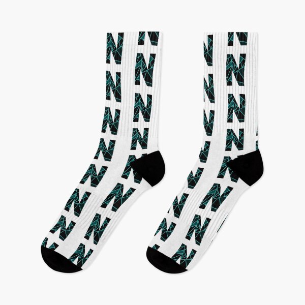 Item preview, Monogram N With Neon Blue Abstract Lines designed and sold by Coffee Lifestyle.