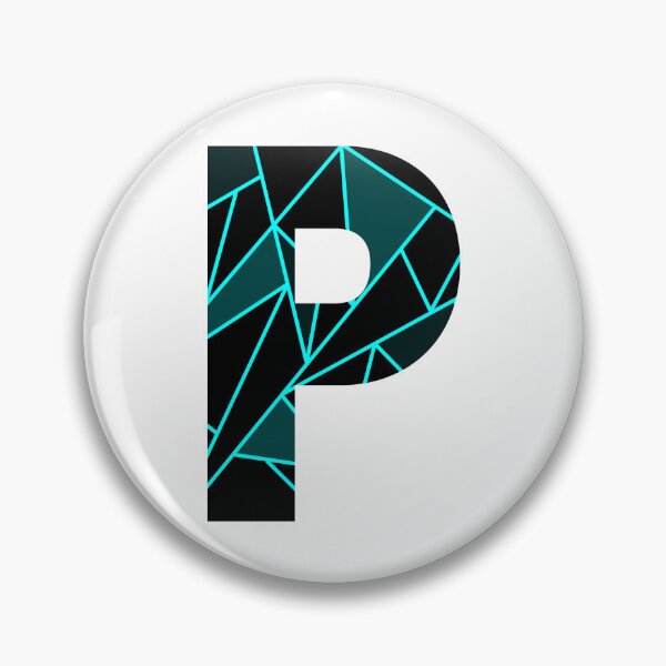 Item preview, Monogram P With Neon Blue Abstract Lines designed and sold by Lyssarien.