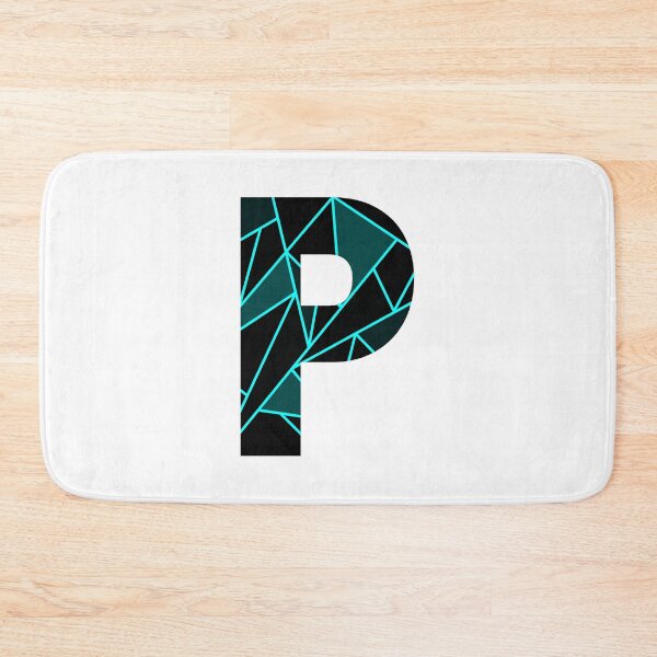 Item preview, Monogram P With Neon Blue Abstract Lines designed and sold by Lyssarien.