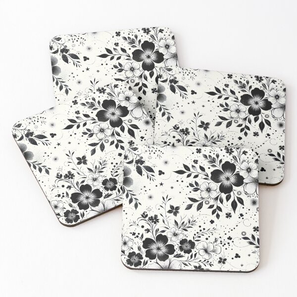 Item preview, Black and White Floral Pattern  designed and sold by GraphicsClub.