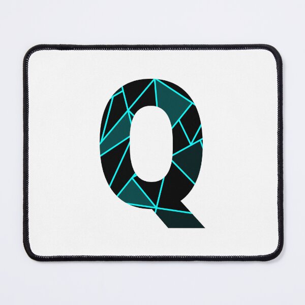 Item preview, Monogram Q With Neon Blue Abstract Lines designed and sold by Coffee Lifestyle.