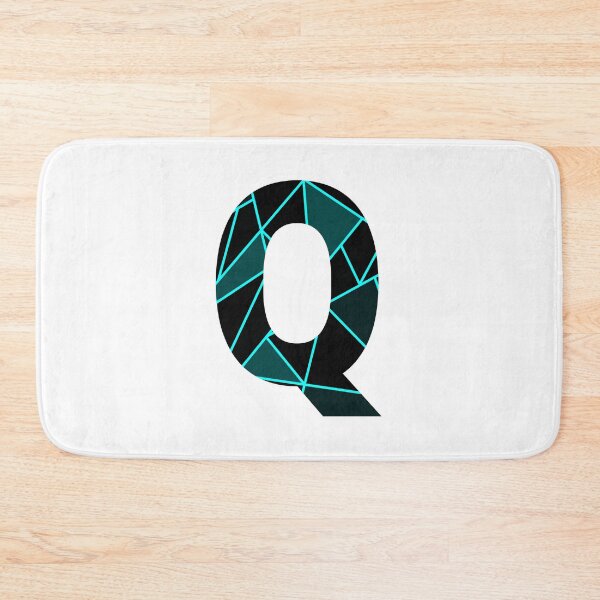 Item preview, Monogram Q With Neon Blue Abstract Lines designed and sold by Lyssarien.