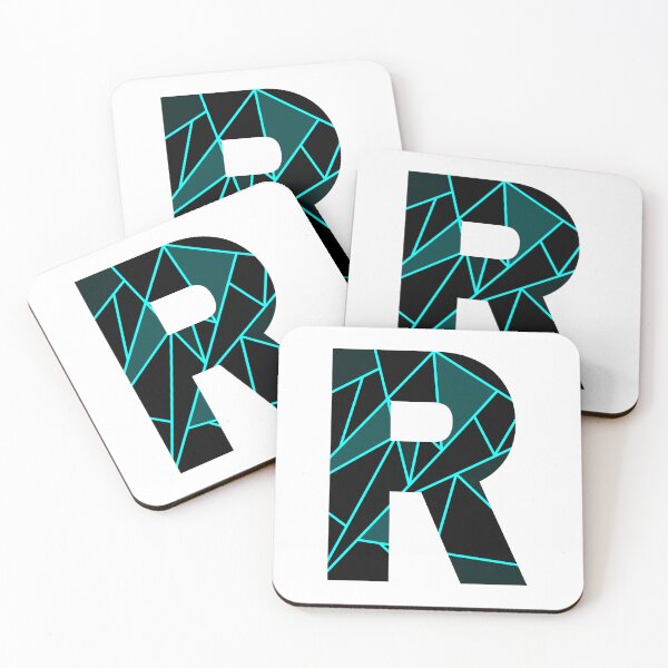 Item preview, Monogram R With Neon Blue Abstract Lines designed and sold by Coffee Lifestyle.