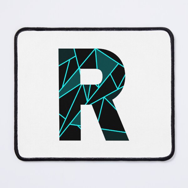 Item preview, Monogram R With Neon Blue Abstract Lines designed and sold by Coffee Lifestyle.