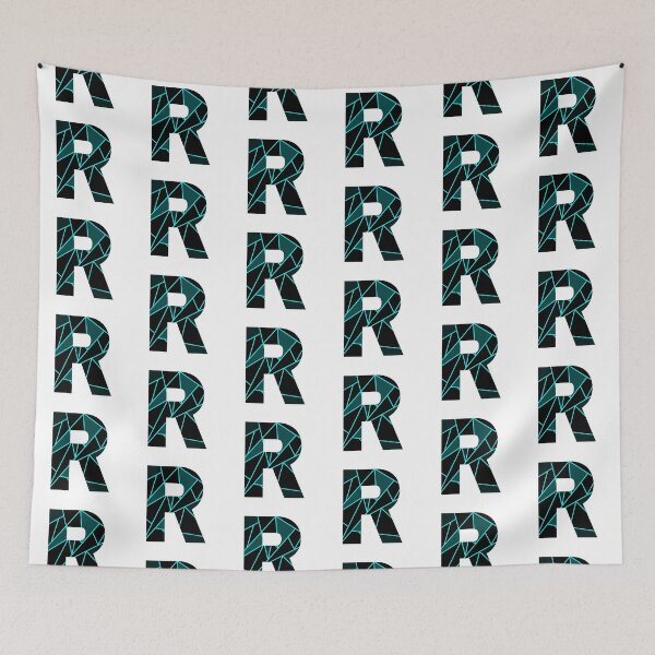 Item preview, Monogram R With Neon Blue Abstract Lines designed and sold by Coffee Lifestyle.