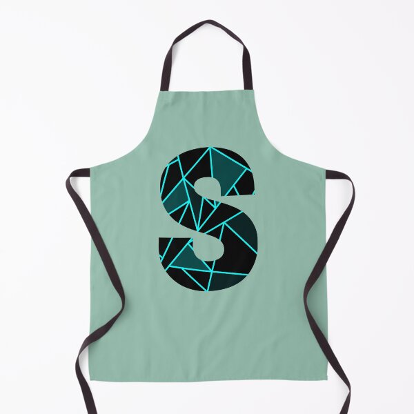 Item preview, Monogram S With Neon Blue Abstract Lines designed and sold by Coffee Lifestyle.