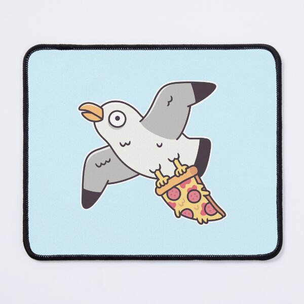 Item preview, Funny Seagull Flying Off With Pizza Slice designed and sold by rustydoodle.