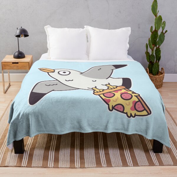Item preview, Funny Seagull Flying Off With Pizza Slice designed and sold by rustydoodle.