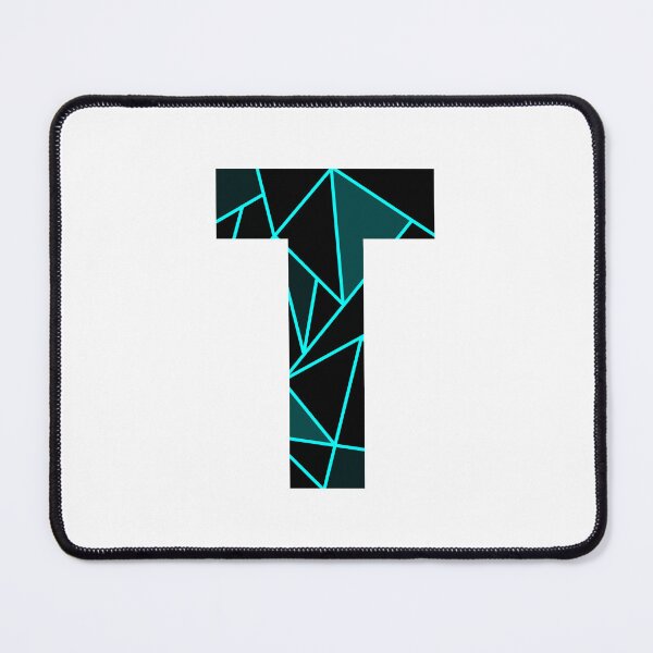 Item preview, Monogram T With Neon Blue Abstract Lines designed and sold by Coffee Lifestyle.
