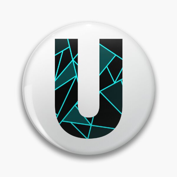 Item preview, Monogram U With Neon Blue Abstract Lines designed and sold by Coffee Lifestyle.