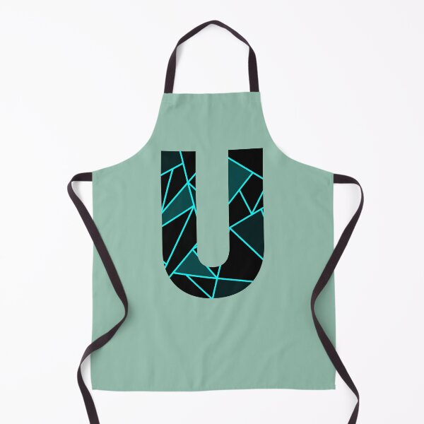 Item preview, Monogram U With Neon Blue Abstract Lines designed and sold by Coffee Lifestyle.
