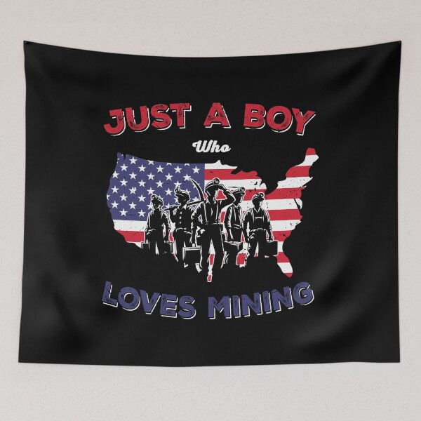 Item preview, Underground Mining - Just a Boy Who Loves Mining Funny Coal miner lover Gift designed and sold by JUSTBEELEGANT.