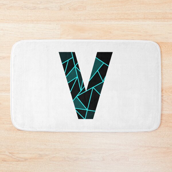 Item preview, Monogram V With Neon Blue Abstract Lines designed and sold by Lyssarien.