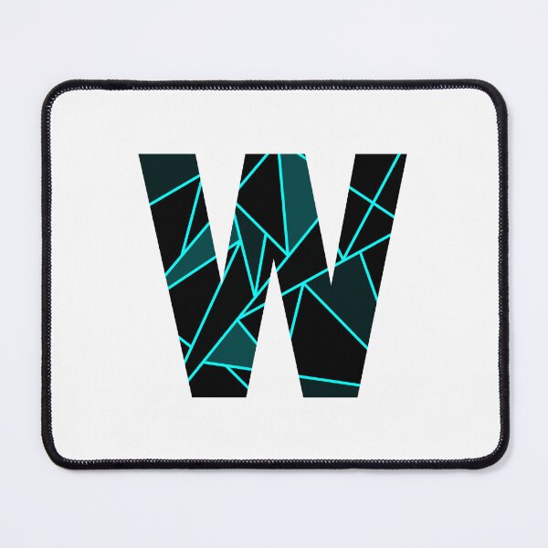 Item preview, Monogram W With Neon Blue Abstract Lines designed and sold by Coffee Lifestyle.