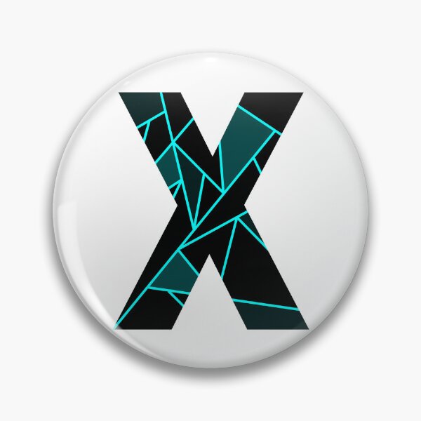 Item preview, Monogram X With Neon Blue Abstract Lines designed and sold by Coffee Lifestyle.