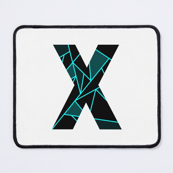 Item preview, Monogram X With Neon Blue Abstract Lines designed and sold by Coffee Lifestyle.