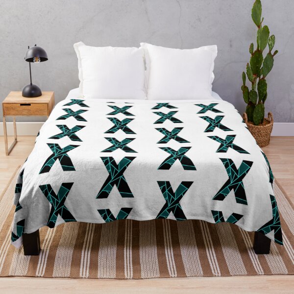 Item preview, Monogram X With Neon Blue Abstract Lines designed and sold by Coffee Lifestyle.