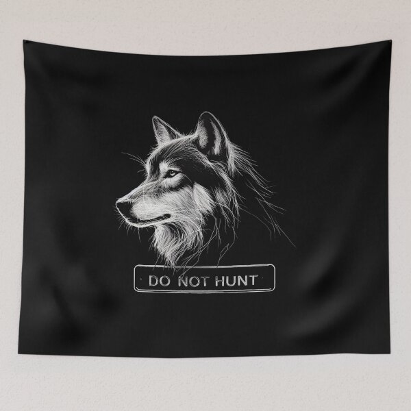 Item preview, Do not hunt, wolf, wolves, alpha, werewolf, dominant, alpha wolf, sigma, wolf 2 designed and sold by CrisMor-Art.