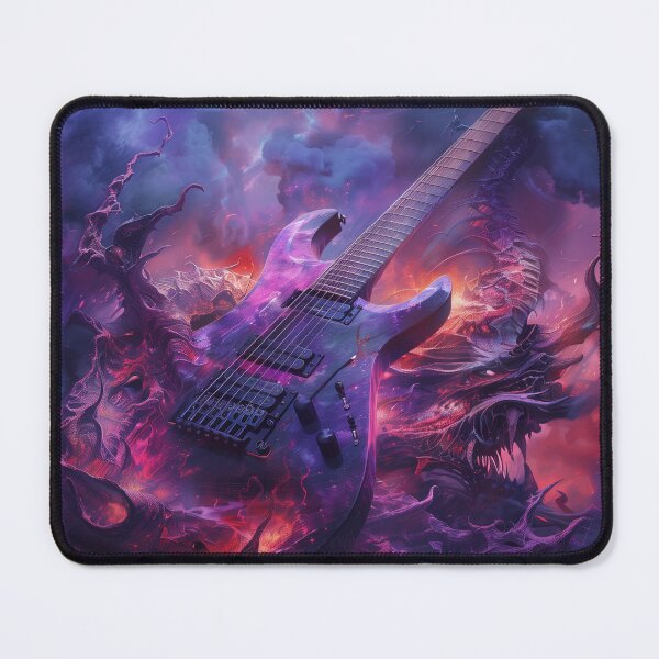 Item preview, Electric Guitar Engulfed in Cosmic Flames designed and sold by palmyst.
