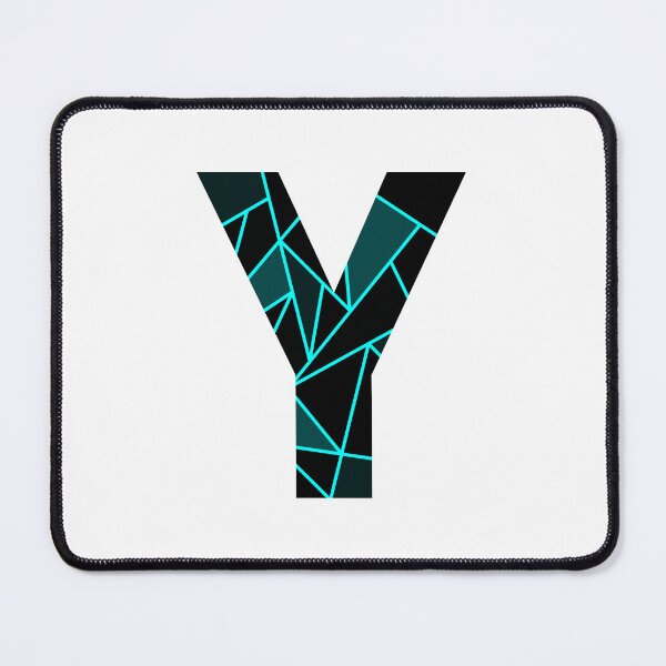 Item preview, Monogram Y With Neon Blue Abstract Lines designed and sold by Coffee Lifestyle.