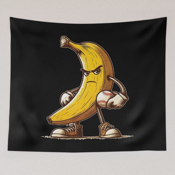 Item preview, Funny Banana Baseball designed and sold by TomFrontierArt.