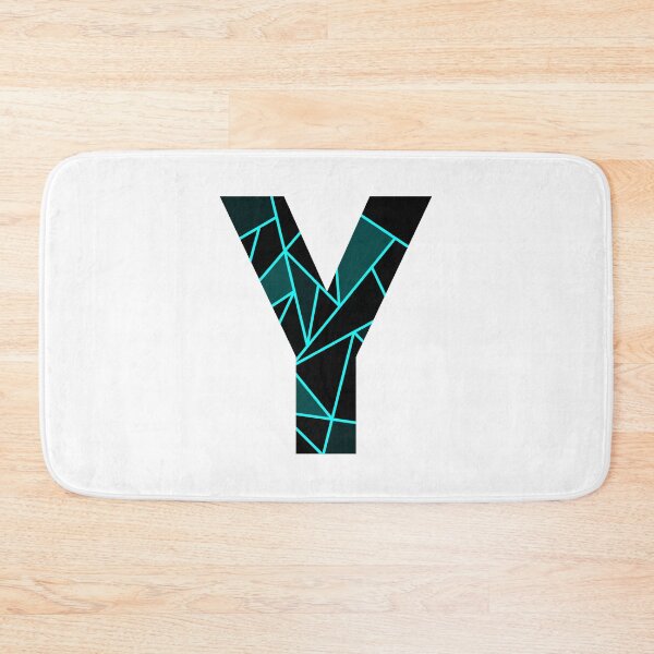 Item preview, Monogram Y With Neon Blue Abstract Lines designed and sold by Lyssarien.