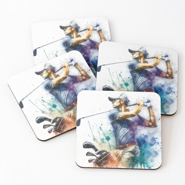 Item preview, Watercolor golf player designed and sold by paulrommer.