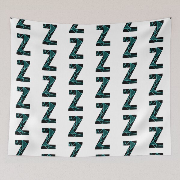 Item preview, Monogram Z With Neon Blue Abstract Lines designed and sold by Coffee Lifestyle.