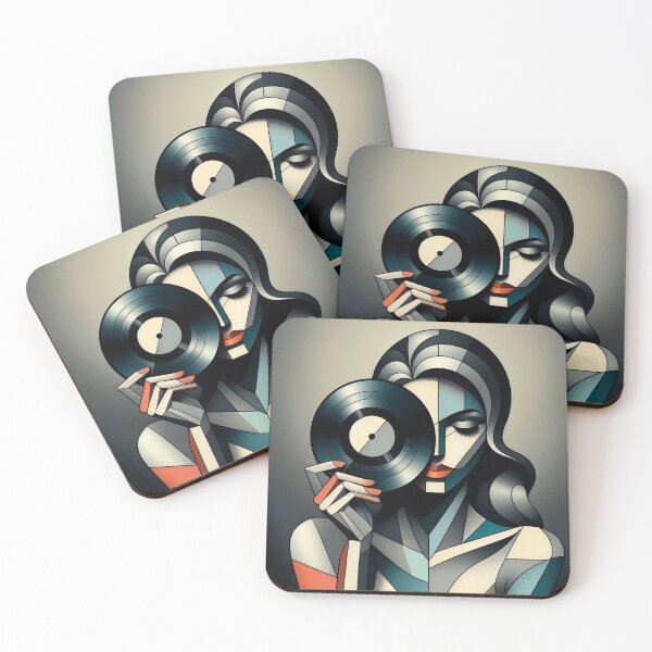 Item preview, DJ Cubism: “Abstract Vinyl Enthusiast” designed and sold by DJ-Portable.