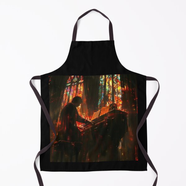 Item preview, Pianist Plays in Sunlit Stained Glass Cathedral designed and sold by palmyst.