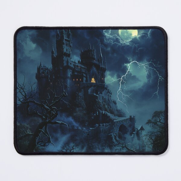 Item preview, Haunted Castle Under Stormy Moonlight designed and sold by palmyst.