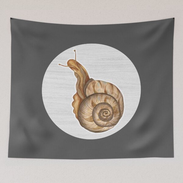 Item preview, Snail Watercolor Drawing designed and sold by LivingColorful.