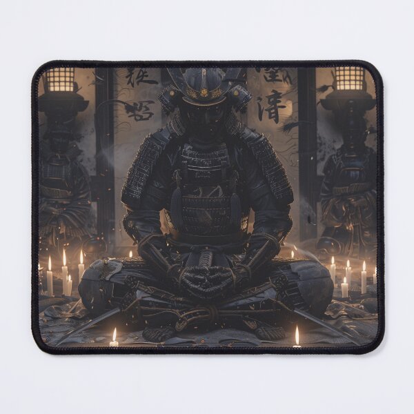 Item preview, Warrior Meditates in Candlelit Samurai Shrine designed and sold by palmyst.