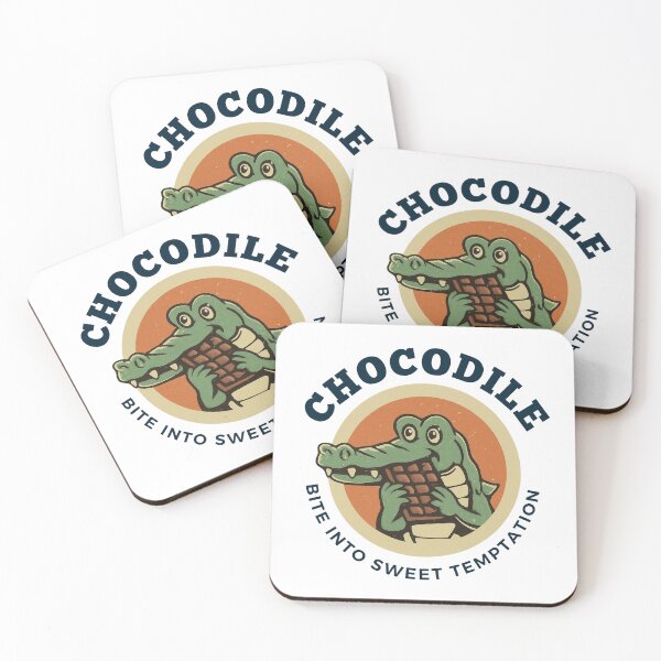 Item preview, Cute Vintage Chocolate Lover Crocodile “Chocodile” designed and sold by DreamCraze.
