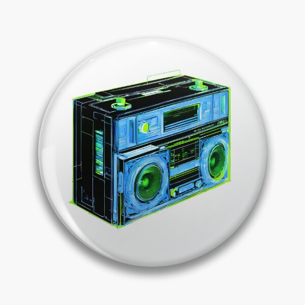 Item preview, Boom Box Blue Green designed and sold by LEKEMO.