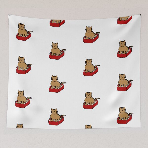 Item preview, a Cat in the litter box designed and sold by superbaechoo.