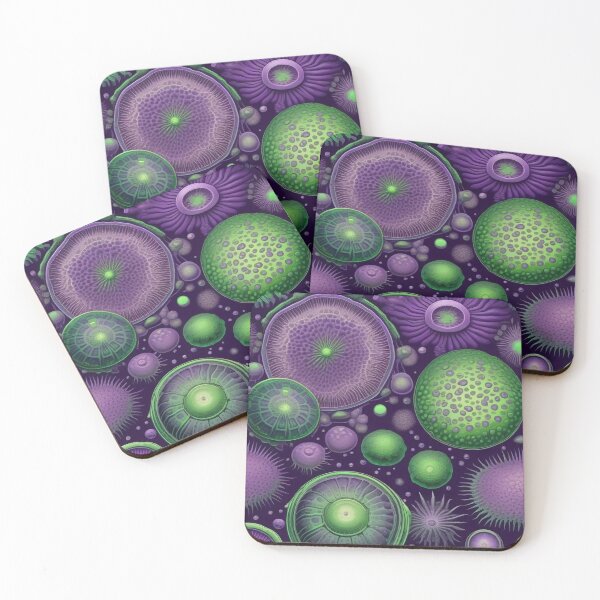 Item preview, Microscopic Bioluminescent Cell Biology Pattern designed and sold by DreamCraze.
