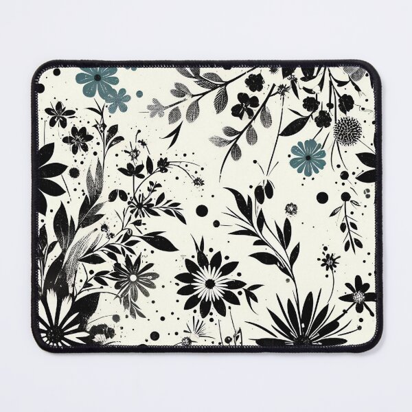 Item preview, Black and White Floral Pattern designed and sold by GraphicsClub.